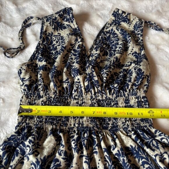 Cupshe Damask Pattern Smocked Waist Mini Sun Dress  Size S  NWT - Picture 9 of 14